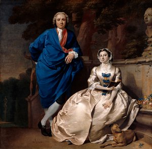 Portræt af George Michael Moser og hans kone, Mary Guynier, ca. 1742